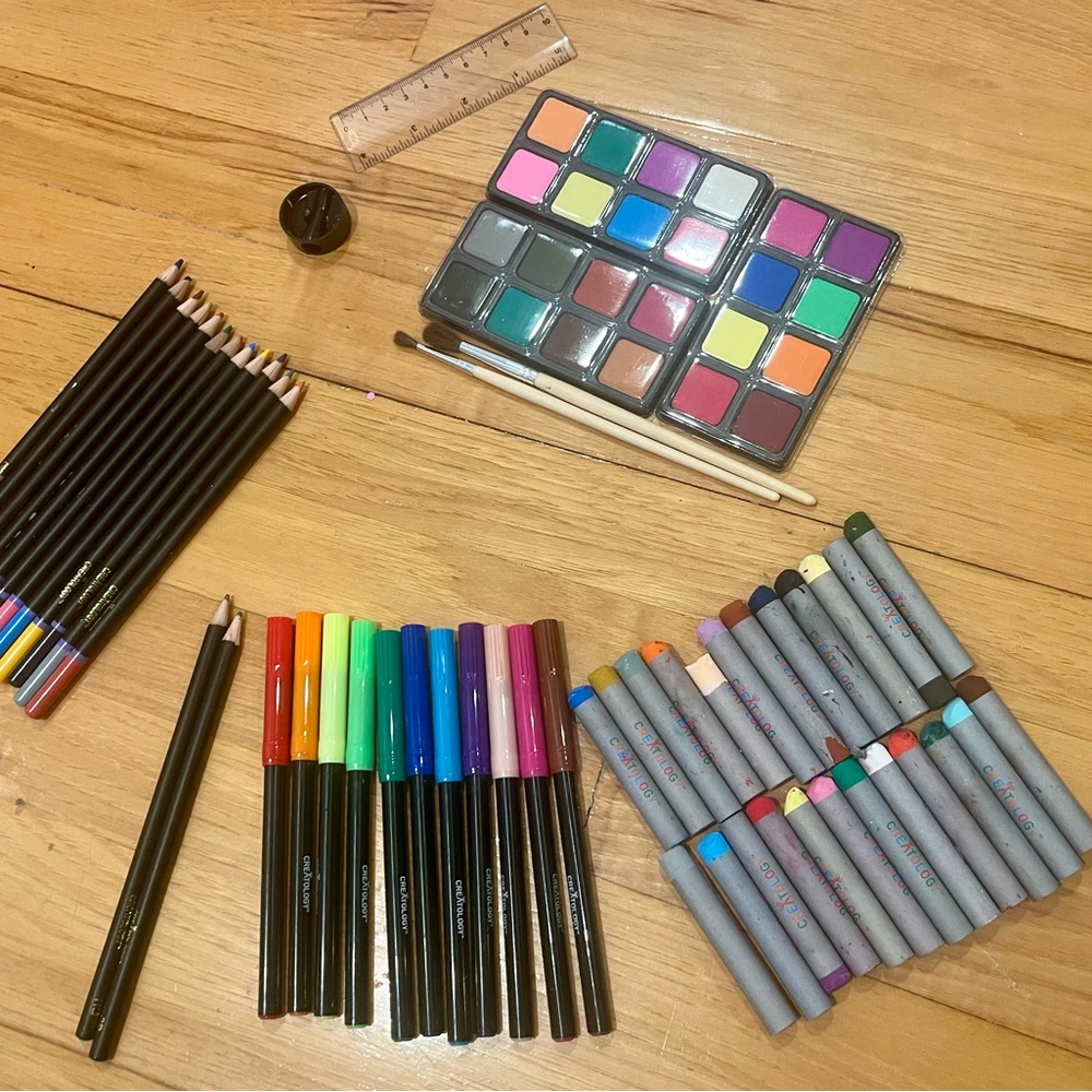 Colorful Art Supplies Set